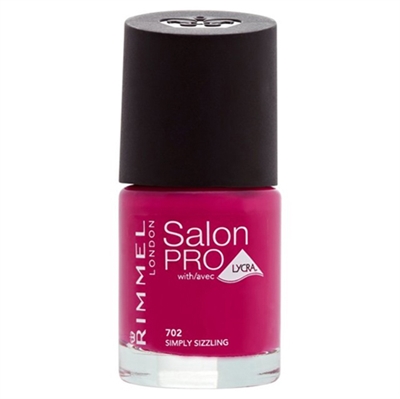 Rimmel London Salon Pro Nail Polish With Lycra 702 Simply Sizzling 0.4oz / 12ml