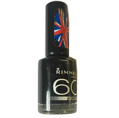 Rimmel London 60 Seconds Nail Polish 820 Hot Black To Go 0.27oz / 8oz
