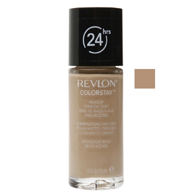 Revlon Colorstay 24hrs Foundation Combination - Oily Skin 240 Medium Beige 1.0oz / 30ml