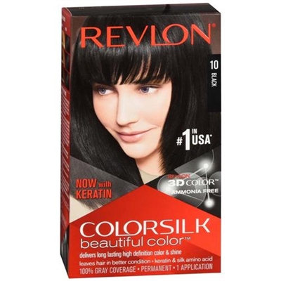 Revlon Colorsilk Beautiful Color Hair Dye 10 Black