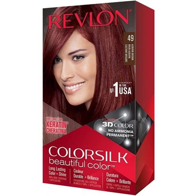 Revlon Colorsilk Beautiful Color Hair Dye 49 Auburn Brown