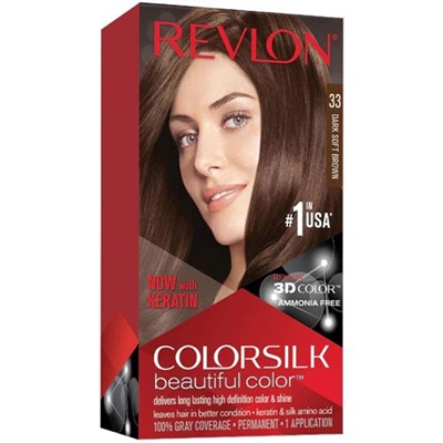 Revlon Colorsilk Beautiful Color Hair Dye 33 Dark Soft Brown