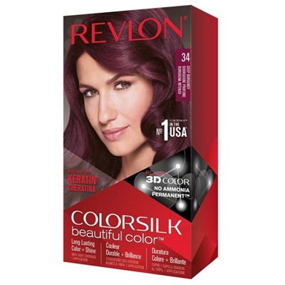 Revlon Colorsilk Beautiful Color Hair Dye 34 Deep Burgundy