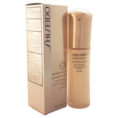 Shiseido Benefiance Wrinkle Resist 24 Day Emulsion SPF 18 2.5 oz / 75ml