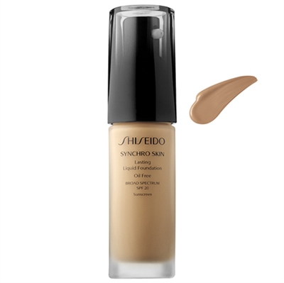Shiseido Synchro Skin Lasting Liquid Foundation SPF20 Golden 3 1oz / 30ml