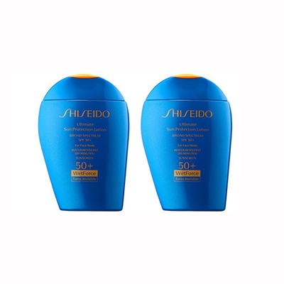 Shiseido Travel Exclusive Ultimate Sun Protection Lotion SPF 50+ Wetforce Duo