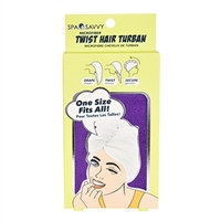 Spa Savvy Microfiber Twist Hair Turban 1 Piece Colors May Vary