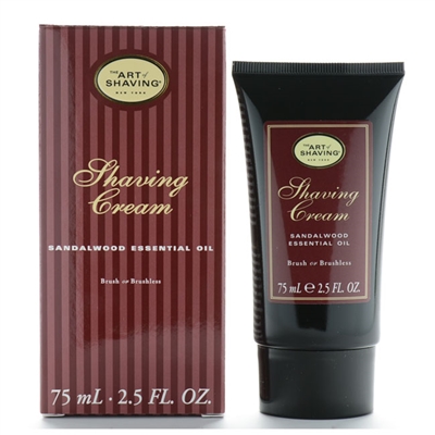 The Art Of Shaving Shaving Cream Sandalwood Essential Oil Brush Or Brushless 2.5oz / 75ml