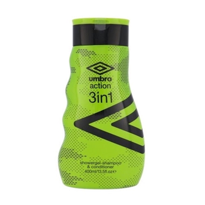 Umbro Action 3 In 1 Shower Gel, Shampoo & Conditioner 13.5oz / 400ml