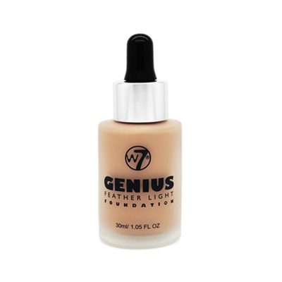 W7 Genius Feather Light Foundation Natural Beige 1.05oz / 30ml