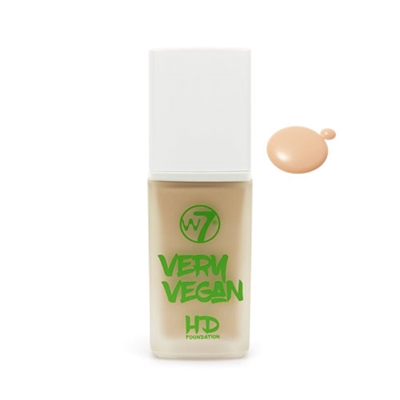 W7 Very Vegan HD Foundation Fresh Beige 1.12oz / 32ml