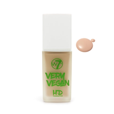 W7 Very Vegan HD Foundation Natural Beige 1.12oz / 32ml