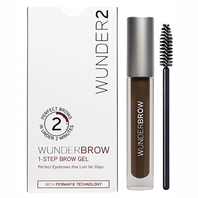 Wunder2 WunderBrow 1-Step Brow Gel Black/Brown 0.105oz / 3g