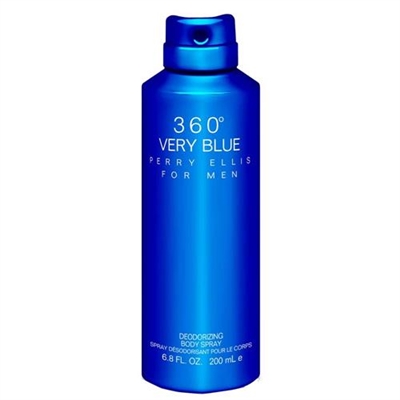 360 Very Blue by Perry Ellis for Men 6.8oz Deodorizing Body Spray Unboxed