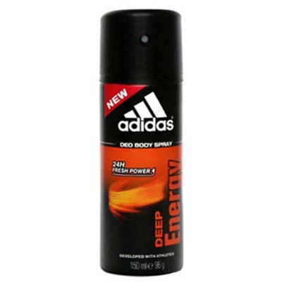 Adidas Deep Energy 24h Fresh Power Deodorant Body Spray for Men 5.0 oz / 150ml