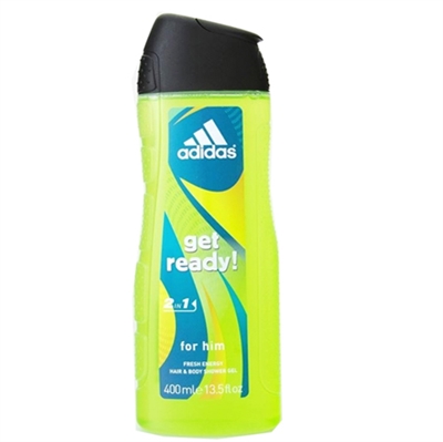 Adidas Get Ready! 2 In 1 Fresh Energy Hair & Body Shower Gel 13.5oz / 400ml