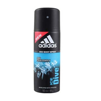 Adidas Ice Dive 24h Fresh Power Deodorant Body Spray for Men 5.0 oz / 150ml