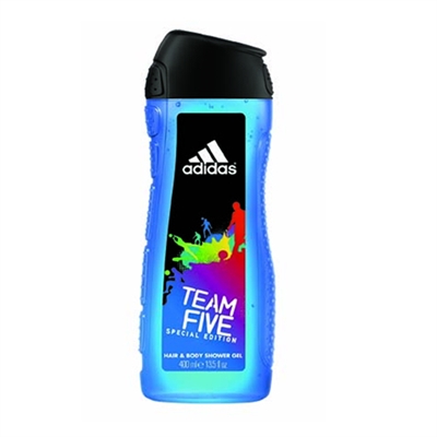 Adidas Team Five Special Edition 2 In 1 Hair & Body Shower Gel 13.5oz / 400ml