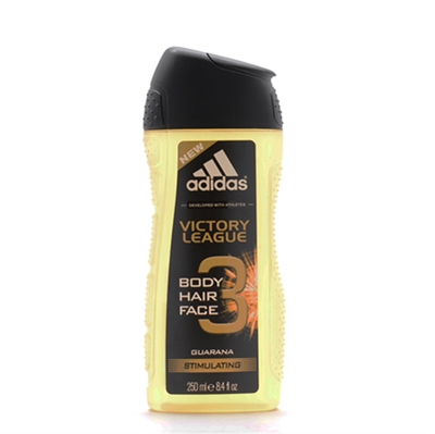 Adidas Victory League Guarana Stimulating 3 in 1 Hair, Body, & Face Shower Gel for Men 8.4oz / 250ml