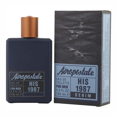 His 1987 Denim by Aeropostale for Men 3.4oz Eau De Toilette Spray