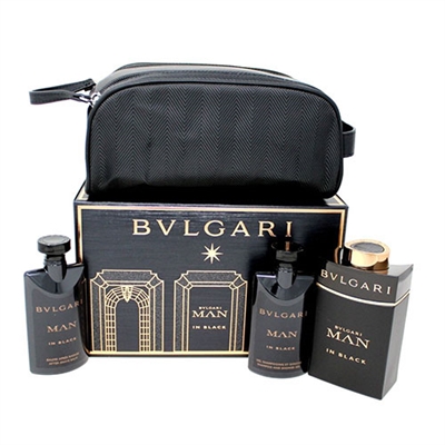 Man In Black by Bvlgari for Men 4 Piece Set