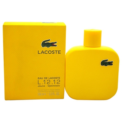 Eau De Lacoste L.12.12 by Lacoste Jaune for Men 3.3oz Eau De Toilette Spray