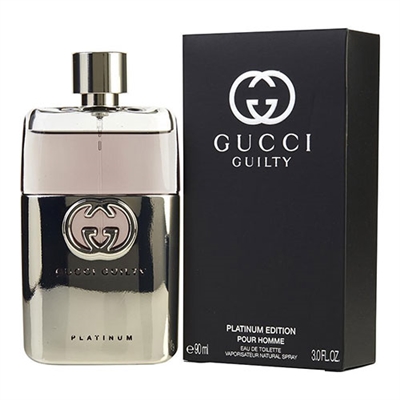 Gucci Guilty Platinum Edition by Gucci for Men 3.0oz Eau De Toilette Spray