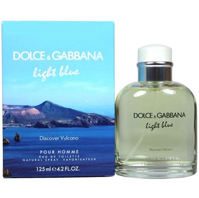 Light Blue Discover Vulcano by Dolce & Gabbana for Men 4.2oz Eau De Toilette Spray