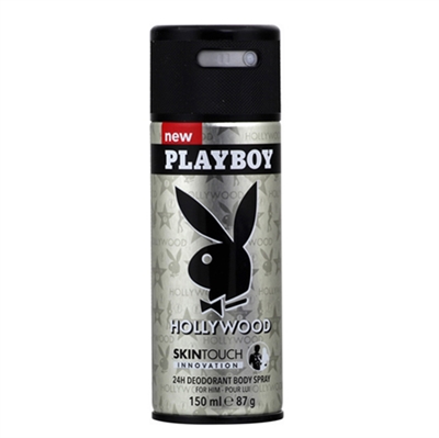 Playboy Hollywood 24H Deodorant Body Spray for Men 150ml / 87g