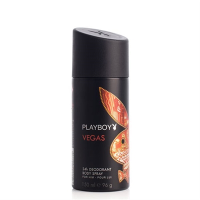 Playboy Vegas 24h Deodorant Body Spray for Men 5.0oz / 150ml