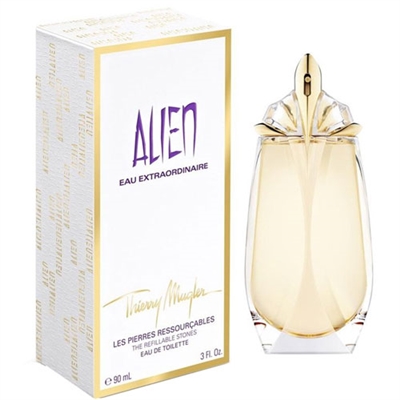 Alien Eau Extraordinaire The Refillable Stones by Thierry Mugler for Women 3.0oz Eau De Toilette Spray