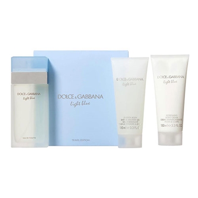 Light Blue by Dolce  Gabbana for Women 3 Piece Set