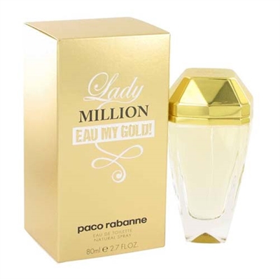 Lady Million Eau My Gold by Paco Rabanne for Women 2.7oz Eau De Toilette Spray
