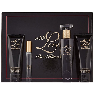 With Love by Paris Hilton for Women 4 Piece Set