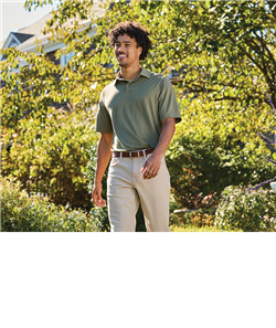 Charles River 3318 Men's Heathered Eco-Logic Stretch Polo Shirts