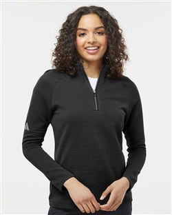 Adidas A589 Women's Spacer Quarter-Zip Pullovers