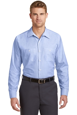 Red Kap CS10 Long Sleeve Striped Industrial Work Shirt