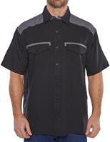 Pro Celebrity Men's Short Sleeve Color Block Fishing Shirts FST883