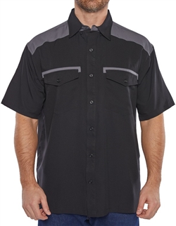 Pro Celebrity Men's Short Sleeve Color Block Fishing Shirts FST883