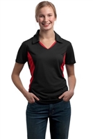 Sport-Tek LST655 Ladies Side Blocked Micropique Sport-Wick Polo Shirts. Up to 25% Off. Free Shipping available.
