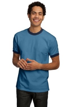 Port & Company Ringer T-Shirts PC61R. Embroidery available. Same Day Shipping available on blanks. Quantity Discounts. No Minimum Purchase Required.