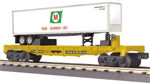 TTX withMoore McCormack Lines trailer_MTH Flatcar w/40ft trailer_30-76587_3rail