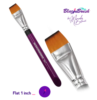 Blazing Brush Flat 1 Inch by Marcela Bustamante