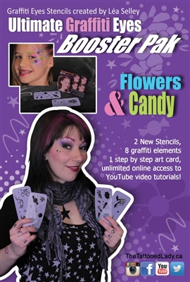 Flowers and Candy Booster Stencils