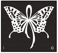 Butterfly Ribbon HD Stencil