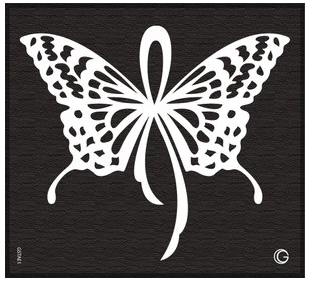 Butterfly Ribbon HD Stencil