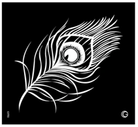 Peacock Feather HD Stencil