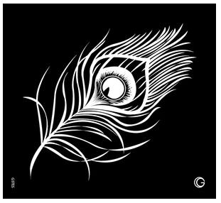 Peacock Feather HD Stencil