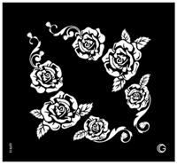 Rose Bouquet HD Stencil