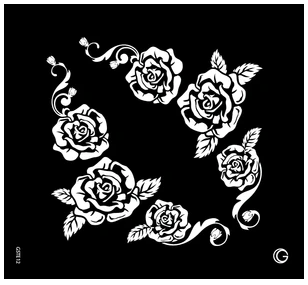 Rose Bouquet HD Stencil